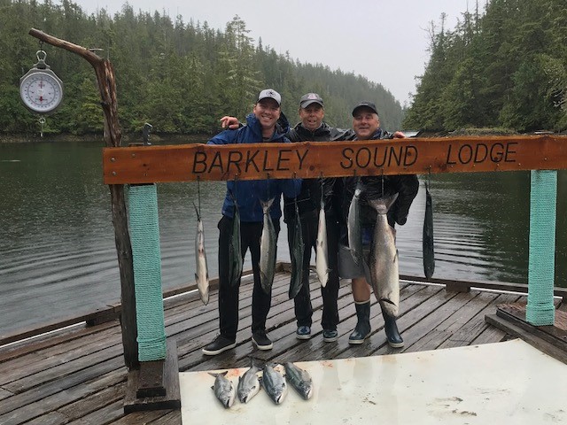 Coho and Chinook Salmon out at Barkley Sound Lodge landed by guest from Red Deer Alberta.