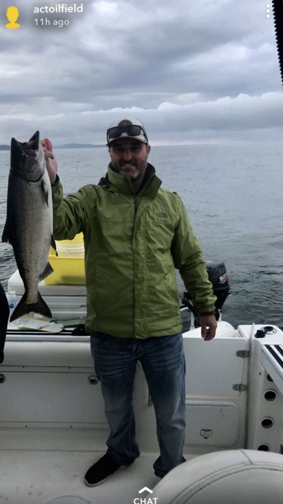 This Chinook salmon hit a hearing aide spoon close to Austin Island in Barkley Sound